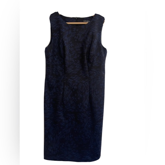 Mario Serrani Small Pull-on Dress Black/Blue Print - Picture 2 of 9